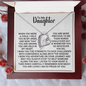 To My Daughter - Remember - Forever Love Necklace