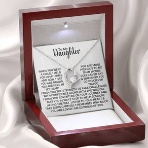 To My Daughter - Remember - Forever Love Necklace