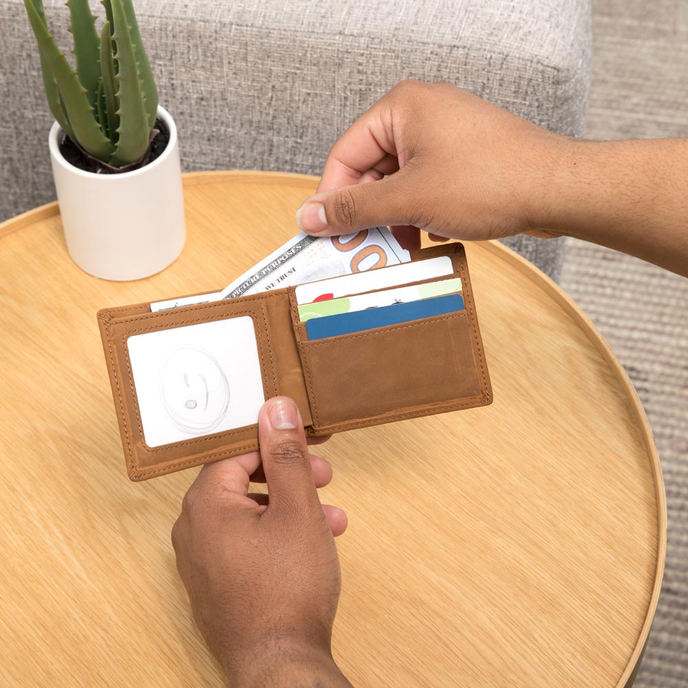 To My Son Leather Wallet, From Dad Gift, Meaningful Graduation or Birthday Gift for Son, Inspirational Wallet Keepsake