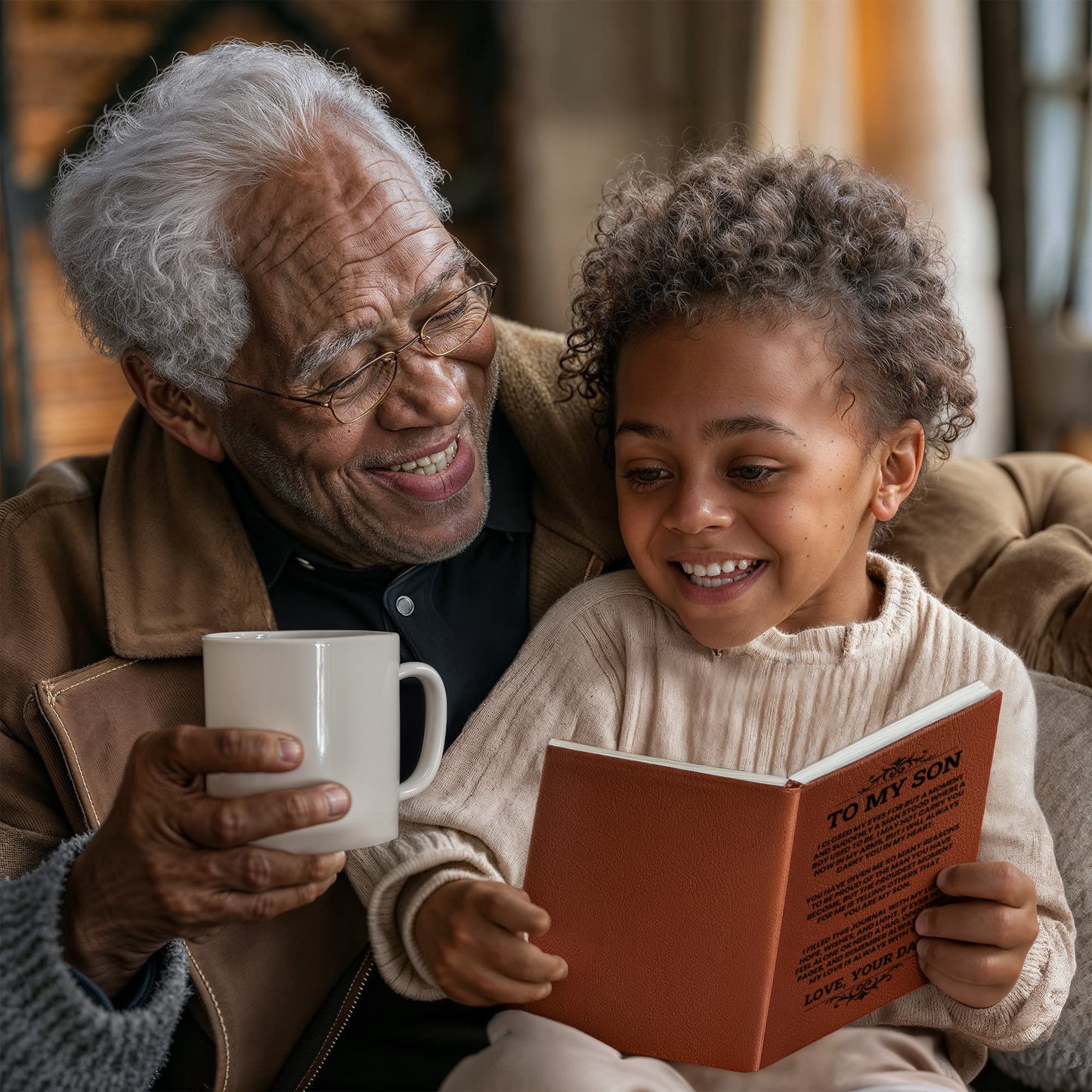 To My Son Leather Journal, From Dad Inspirational Journal Gift, Meaningful Graduation or Birthday Keepsake for Son