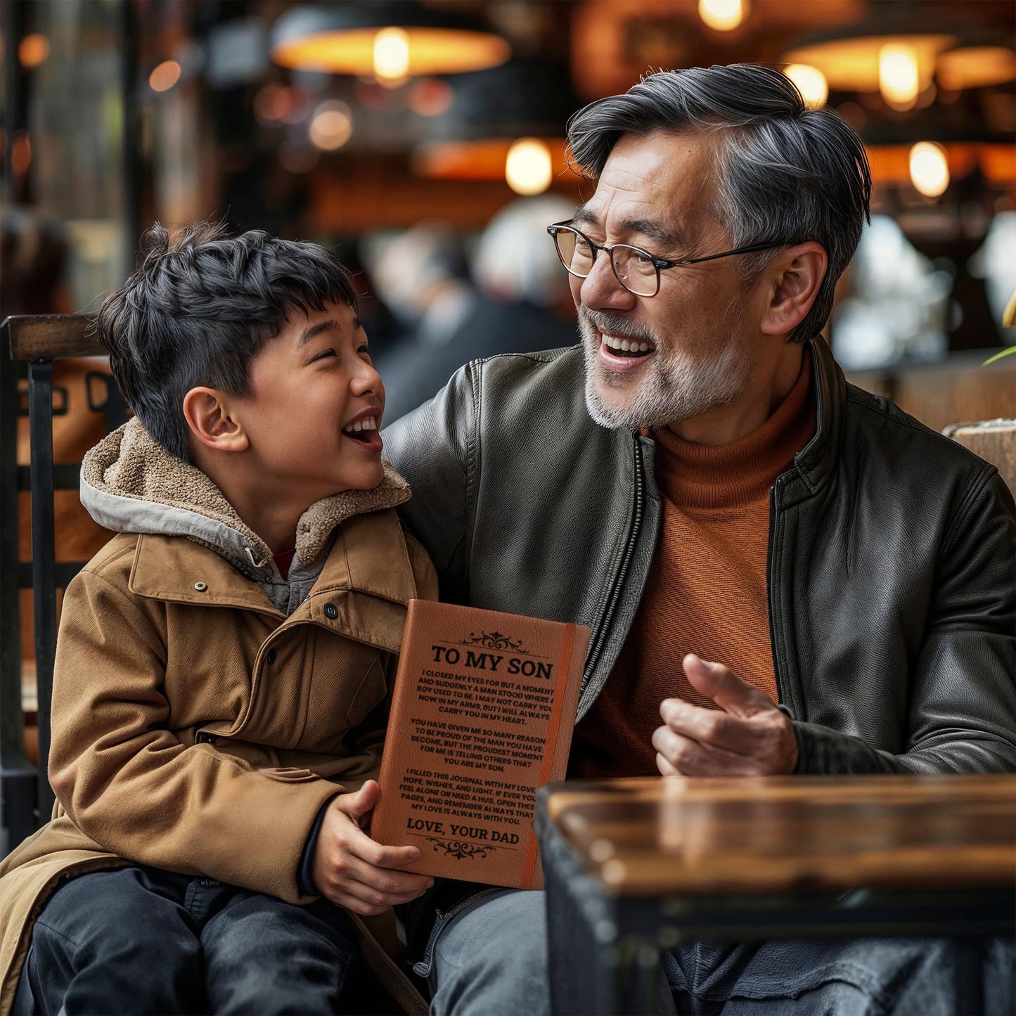 To My Son Leather Journal, From Dad Inspirational Journal Gift, Meaningful Graduation or Birthday Keepsake for Son