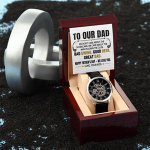 Father's Day Gift for Dad - Bad Swing Good Beer Great Dad Golf Watch