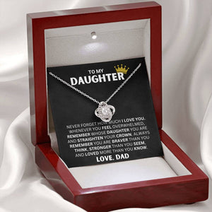 [ALMOST SOLD OUT] To My Daughter - Never Forget -  Love Necklace