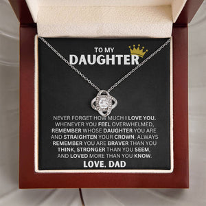 [ALMOST SOLD OUT] To My Daughter - Never Forget -  Love Necklace