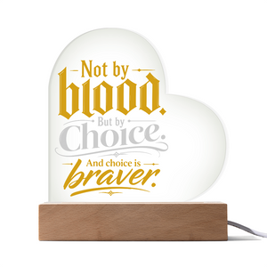 Stepdad Gift – "Not by Blood But by Choice" Acrylic Heart Plaque | Father's Day Gift for Bonus Dad, Stepfather