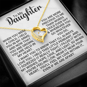 To My Daughter - My Light - Forever Love Necklace