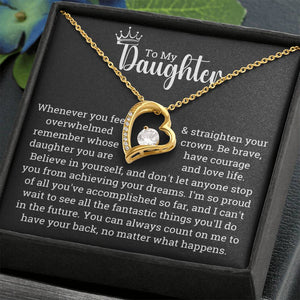 To My Daughter - Believe In Yourself - Forever Love Necklace